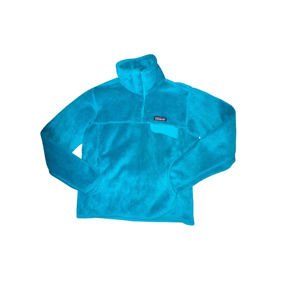 Patagonia Re-Tool Snap-T Pullover Womens Small Turquoise Blue Polartec Fleece